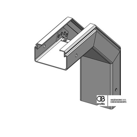 Coude convexe VE - 100x60 - PVC UV