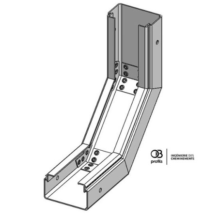 Coude concave VI - 100x60 - PVC UV