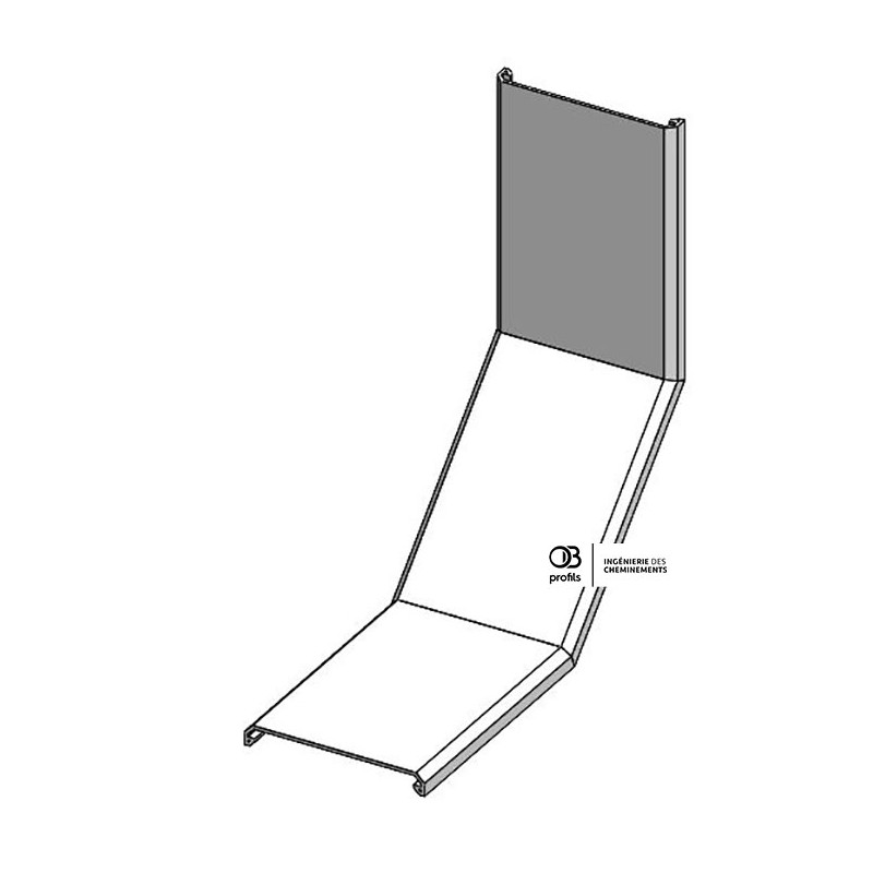 Couvercle coude concave VI - 100x60 - PVC UV