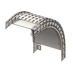 Couvercle coude concave VI - 147x24