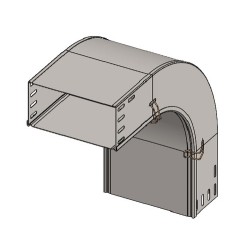 Couvercle coude concave VI pour GP2 - 147x48