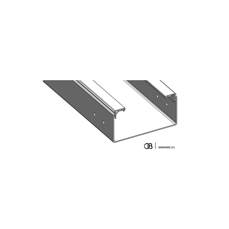 Goulotte pleine - 200x100 - GP3 PVC UV