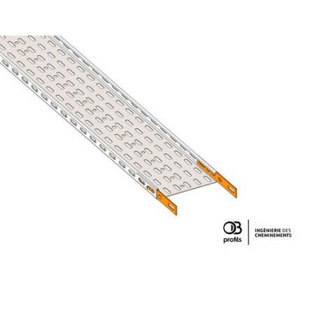 Chemin de câbles tôle pré-éclissé - 147x24 - OBR1 PE