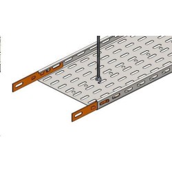 Chemin de câbles tôle pré-éclissé - 195x24 - OBR1 PE