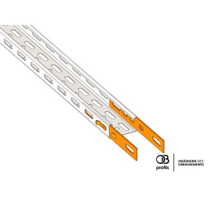 Chemin de câbles tôle pré-éclissé -  51x24 - OBR1 PE