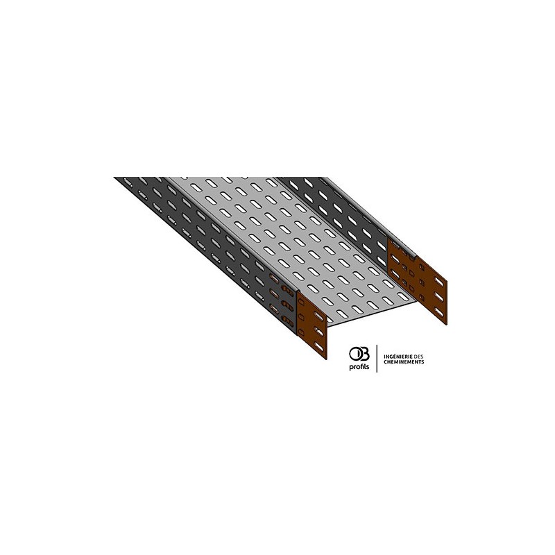 Chemin de câbles tôle pré-éclissé - 195x72 - OBR3 PE