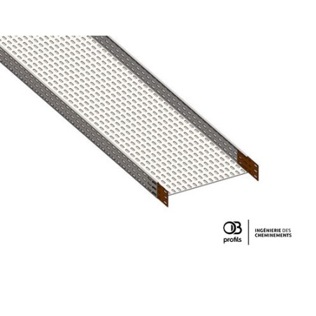Chemin de câbles tôle pré-éclissé - 412x72 - OBR3 PE