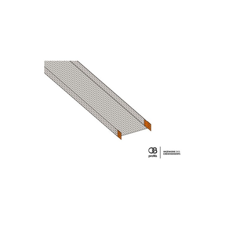 Chemin de câbles tôle pré-éclissé - 412x96 - OBR4 PE
