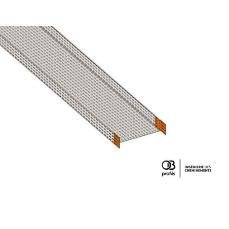 Chemin de câbles tôle pré-éclissé - 412x96 - OBR4 PE